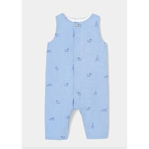 Jacadi Paris Baby Boy Oxford One piece Paris Themed 6 months jumper 100% cotton